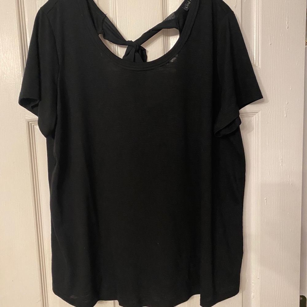 Black Tee with blue embroidery - Picture 3 of 3